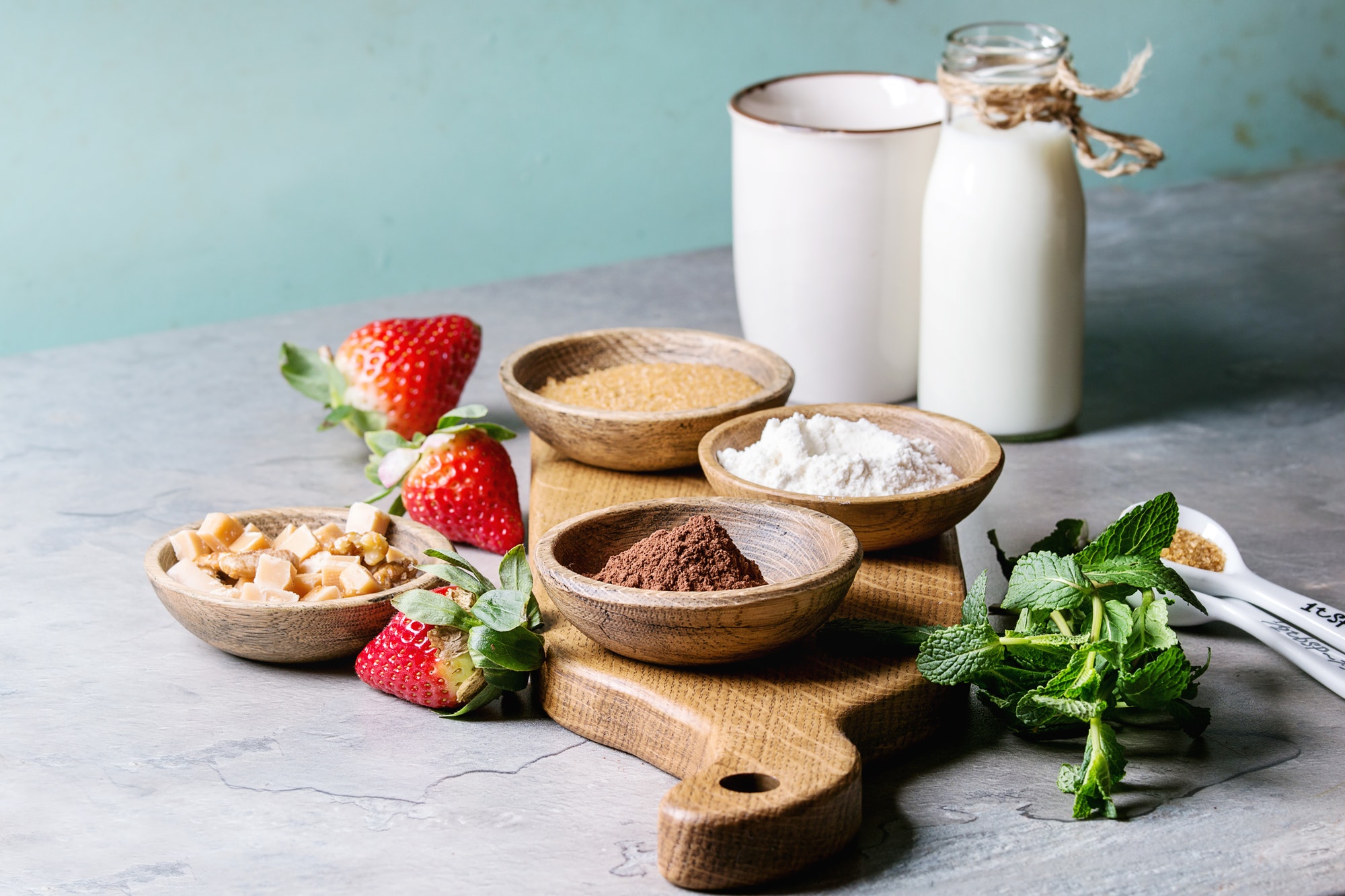 Ingredients for cooking mug cake