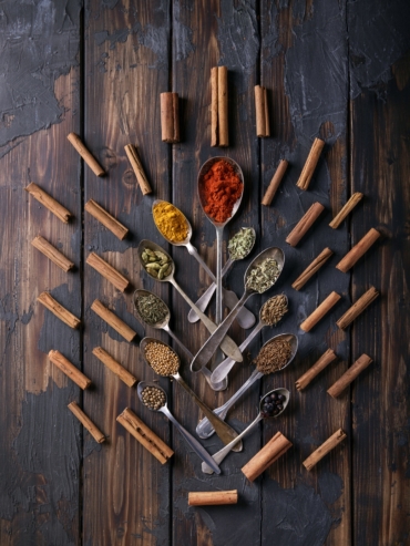 Selection of various spices and herbs